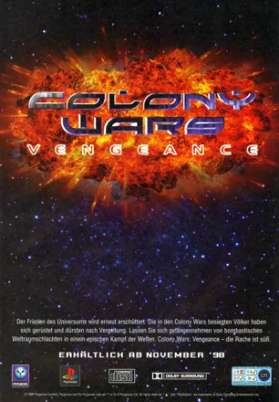 Colony Wars: Vengeance Magazine Advertisement