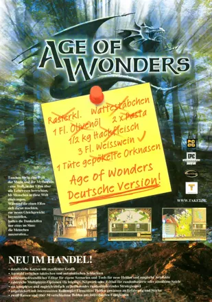 Age of Wonders Magazine Advertisement