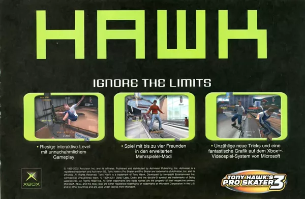 Tony Hawk's Pro Skater 3 Magazine Advertisement Part 2