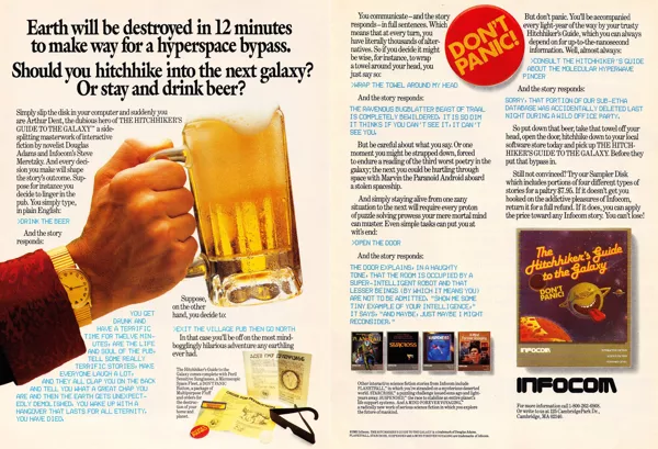 The Hitchhiker's Guide to the Galaxy Magazine Advertisement
