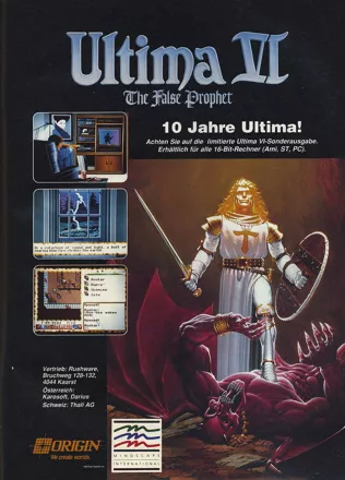 Ultima VI: The False Prophet Magazine Advertisement