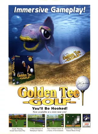 Peter Jacobsen's Golden Tee Golf Magazine Advertisement