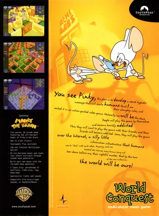 Pinky and The Brain: World Conquest Magazine Advertisement