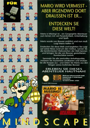 Mario is Missing! Magazine Advertisement