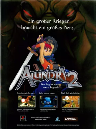 Alundra 2: A New Legend Begins Magazine Advertisement