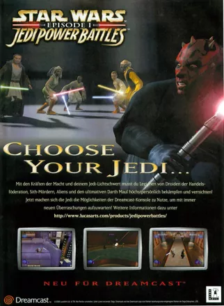 Star Wars: Episode I - Jedi Power Battles Magazine Advertisement