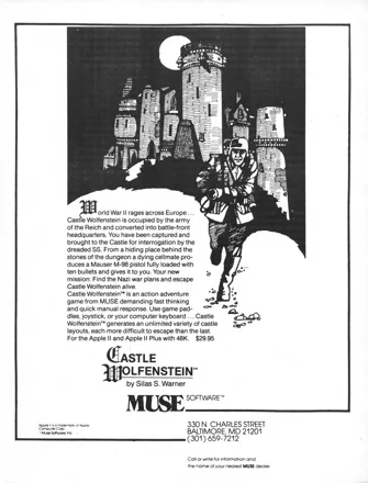 Castle Wolfenstein Magazine Advertisement