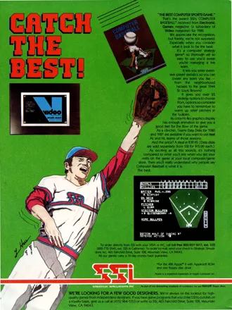 Computer Baseball Magazine Advertisement