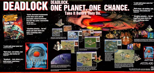 Deadlock: Planetary Conquest Magazine Advertisement 3 page (Foldout)