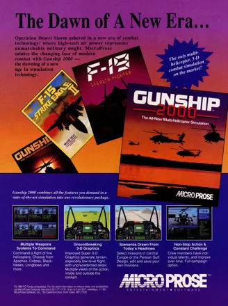 Gunship 2000 Magazine Advertisement