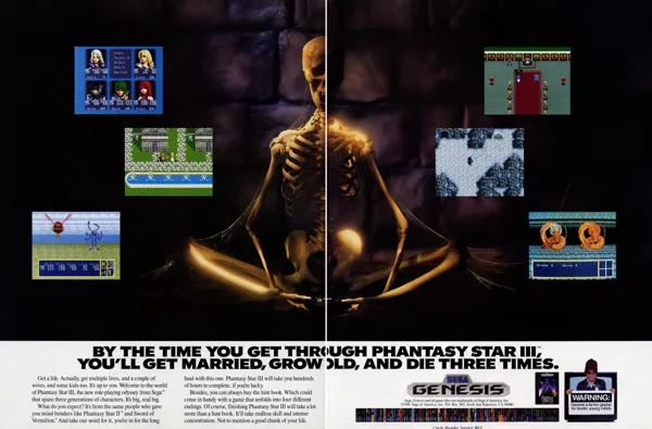 Phantasy Star III: Generations of Doom Magazine Advertisement