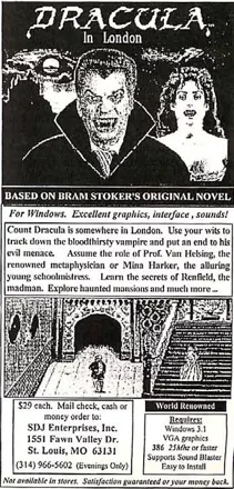 Dracula in London Magazine Advertisement
