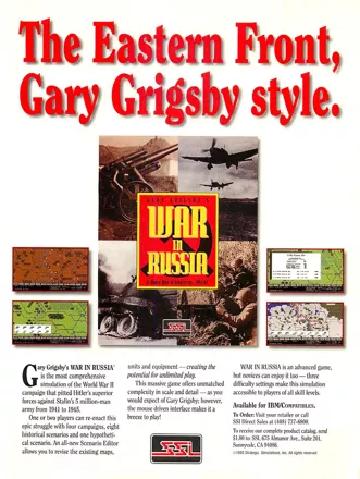 Gary Grigsby's War in Russia Magazine Advertisement