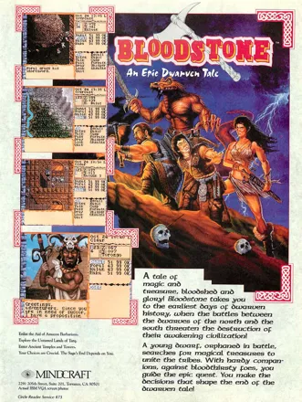 Bloodstone: An Epic Dwarven Tale Magazine Advertisement