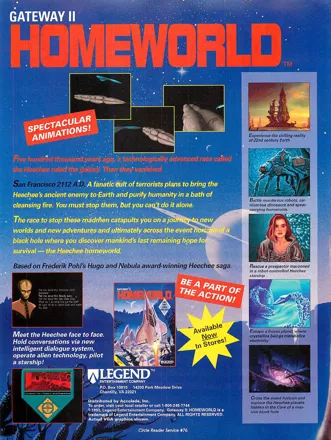 Gateway II: Homeworld Magazine Advertisement