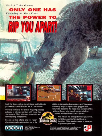 Jurassic Park Magazine Advertisement