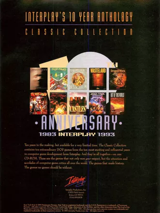 Interplay's 10 Year Anthology: Classic Collection Magazine Advertisement