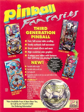 Pinball Fantasies Magazine Advertisement