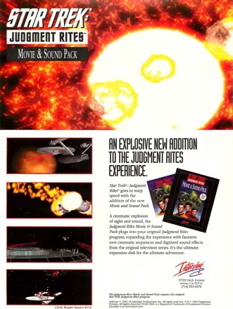 Star Trek: Judgment Rites - Movie & Sound Pack Magazine Advertisement