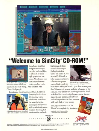 SimCity: Enhanced CD-ROM Magazine Advertisement Part 2