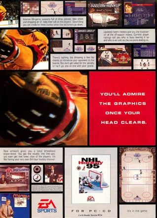NHL 95 Magazine Advertisement