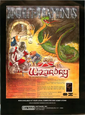 Wizardry: Knight of Diamonds - The Second Scenario Magazine Advertisement