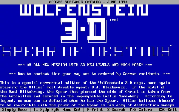 Spear of Destiny Screenshot