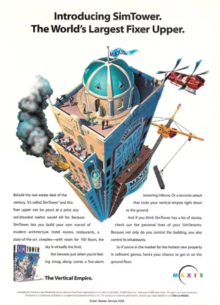 SimTower: The Vertical Empire Magazine Advertisement