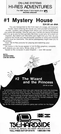 Hi-Res Adventure #2: The Wizard and the Princess Magazine Advertisement