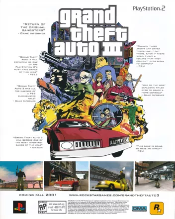 Grand Theft Auto III Magazine Advertisement