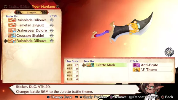 Maglam Lord: Deco Item - Julette Mark Screenshot