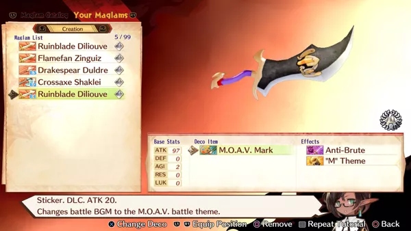 Maglam Lord: Deco Item - M.O.A.V. Mark Screenshot