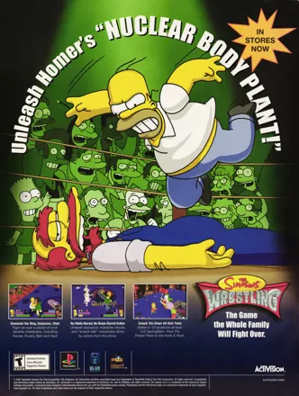 The Simpsons Wrestling Magazine Advertisement