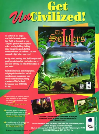 The Settlers II: Veni, Vidi, Vici Magazine Advertisement