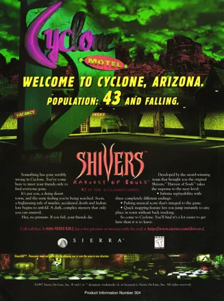 Shivers Two: Harvest of Souls Magazine Advertisement