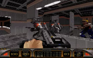 Duke Nukem 3D Screenshot The same image was also included with <a href="http://www.mobygames.com/game/duke-nukem-3d/promo/groupId,5143/">Terminal velocity shareware v1.2</a> but this version does not have a caption on it.
