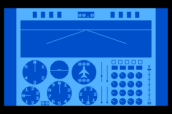 747 Flight Simulator Atari 8-bit In the Cockpit