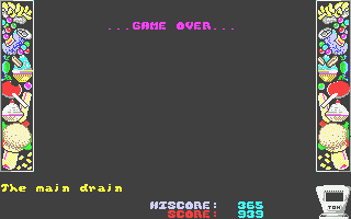 Chubby Gristle Atari ST Game over