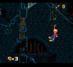 The Pagemaster SNES Swinging in the rafters.