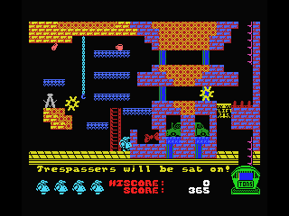 Chubby Gristle MSX Floor 1, screen 2
