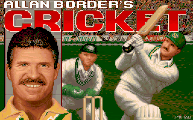 Allan Border&#x27;s Cricket DOS Title Screen