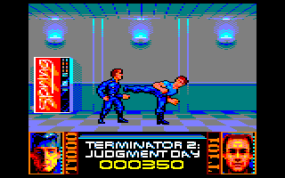 Terminator 2: Judgment Day Amstrad CPC Level 1 - Fight with T1000 in the shopping mall