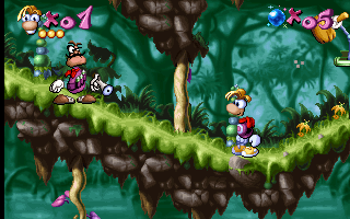 Rayman DOS Watch out for bad guys.