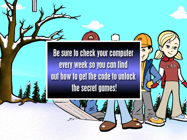 Snow Day: The GapKids Quest Windows The game reminds you to follow up on the secret codes for the unlockable games