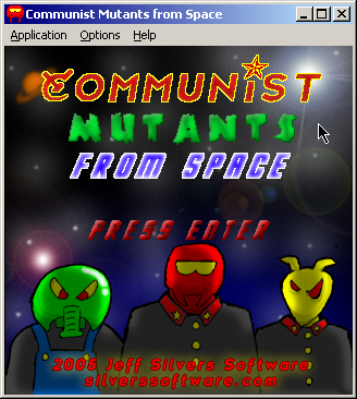 Communist Mutants From Space Windows Start screen