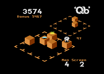 Qb Atari 8-bit Level 2. I need to match my blocks to those in the picture on the right