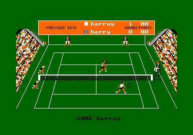 Tournament Tennis Amstrad CPC Player 1 takes the game.