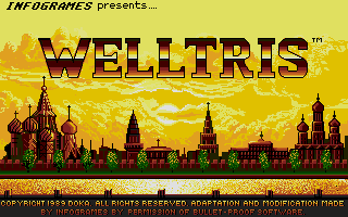 Welltris Atari ST Title screen
