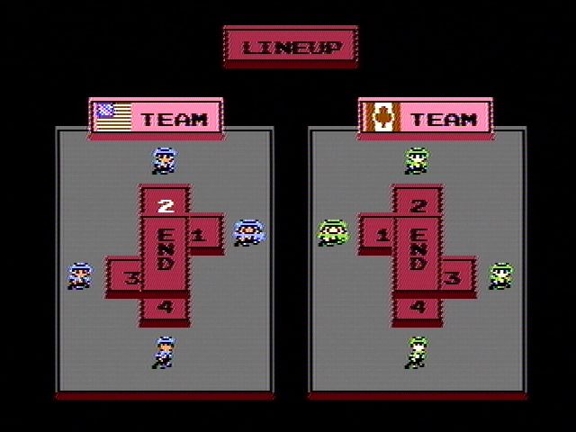 Ice Hockey NES Set up your team