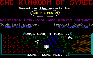 The Kingdom of Syree DOS Title screen